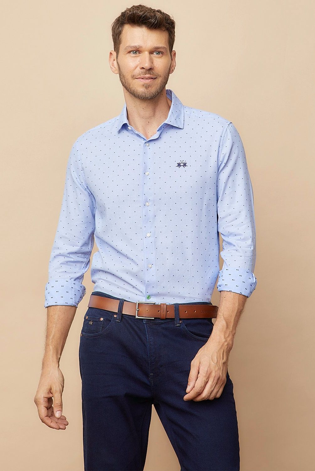 LA MARTINA - Camisa Casual Manga Larga Algodón Hombre La Martina