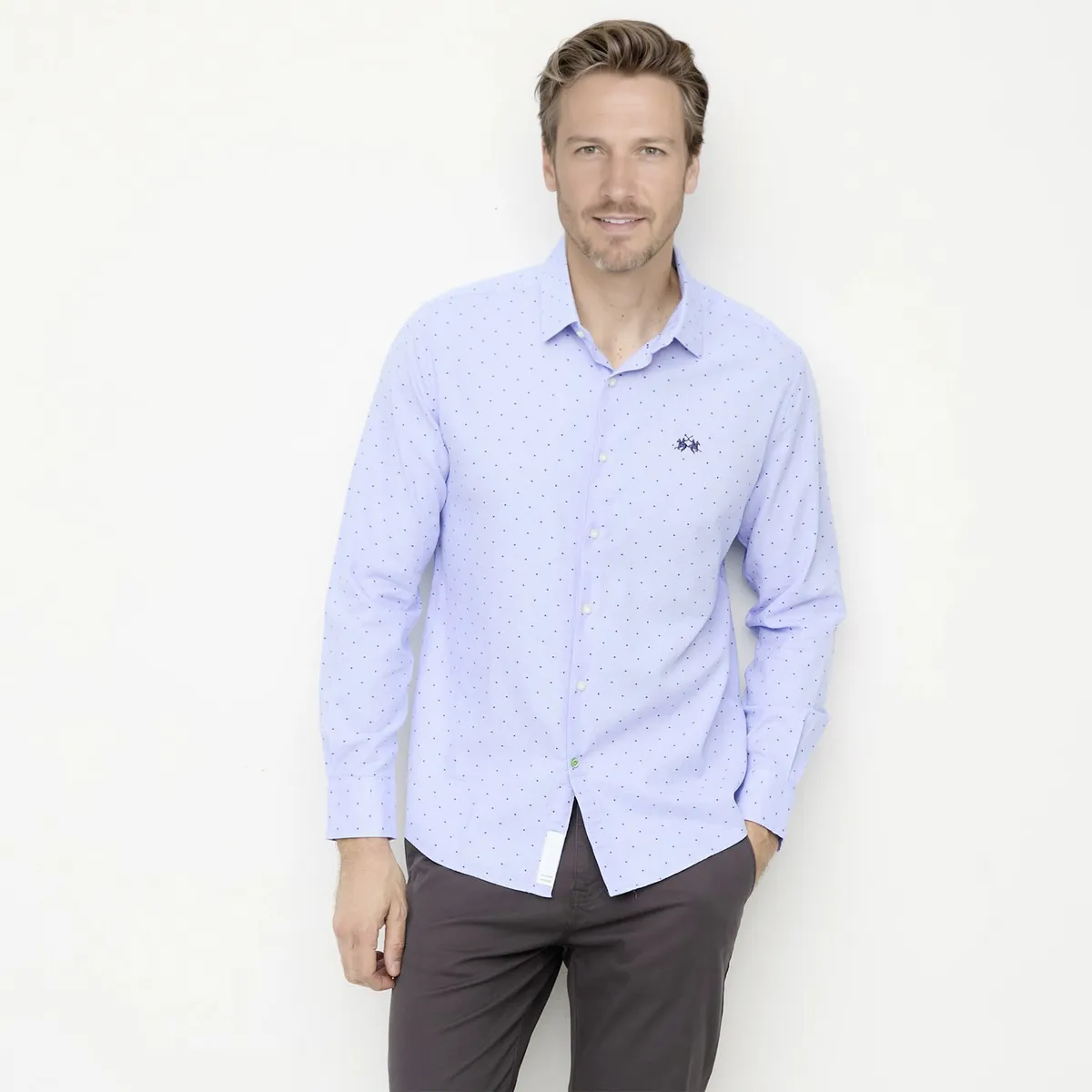 LA MARTINA - Camisa Casual Manga Larga Algodón Hombre La Martina