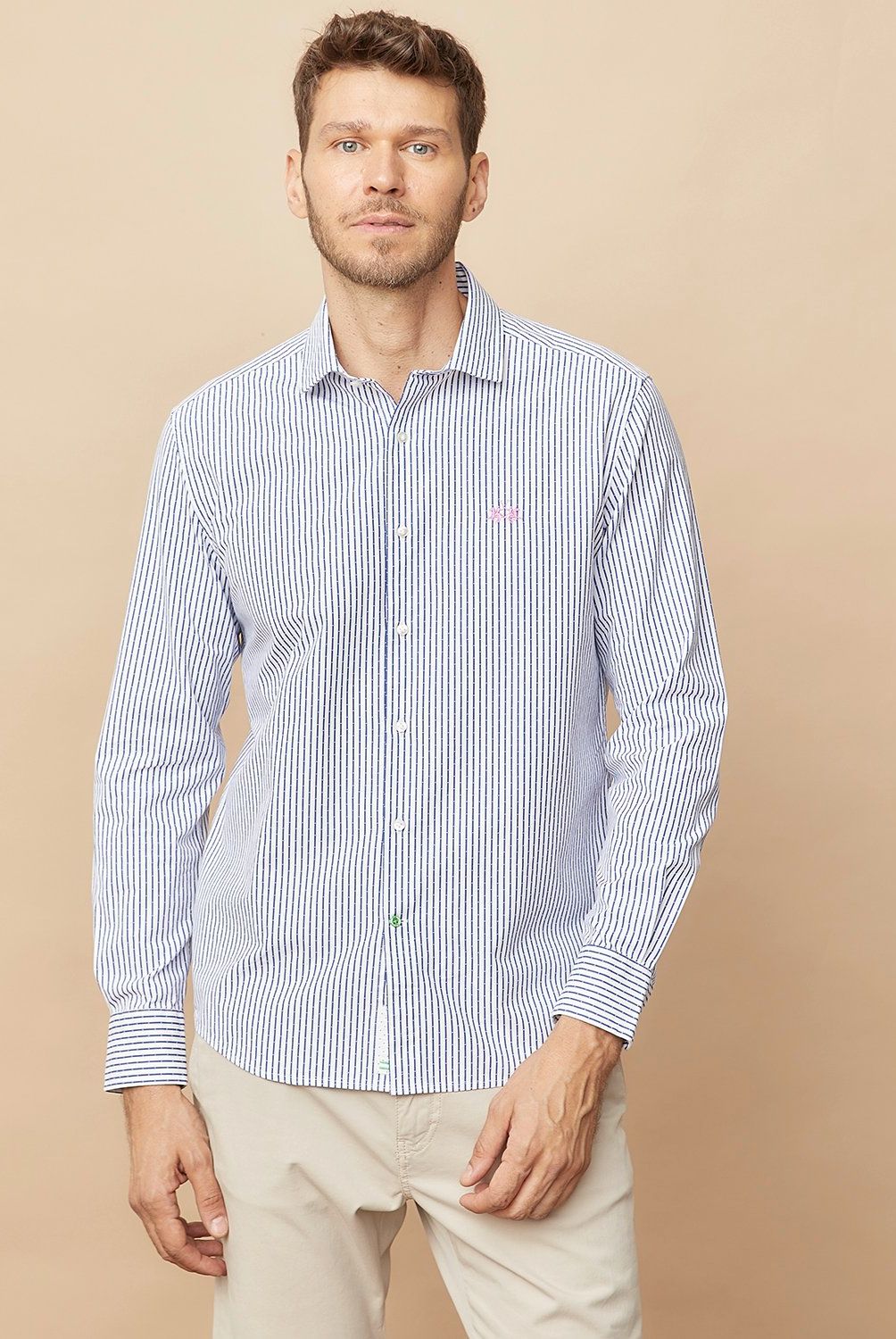 LA MARTINA - Camisa Casual Manga Larga Algodón Hombre La Martina
