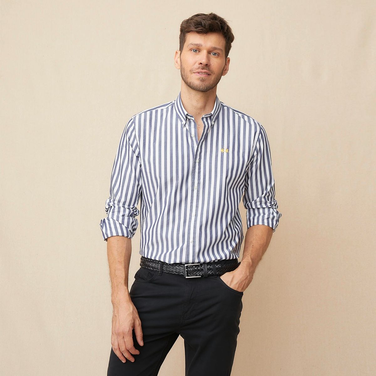 LA MARTINA - Camisa Casual Manga Larga Algodón Hombre La Martina