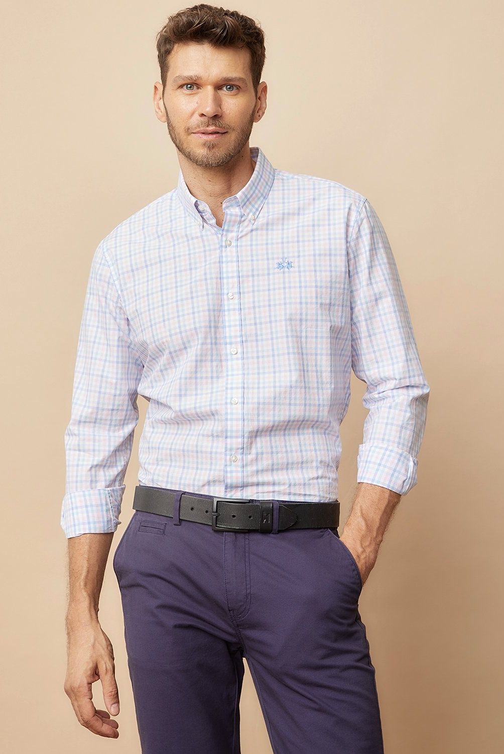 LA MARTINA - Camisa Casual Manga Larga Algodón Hombre La Martina