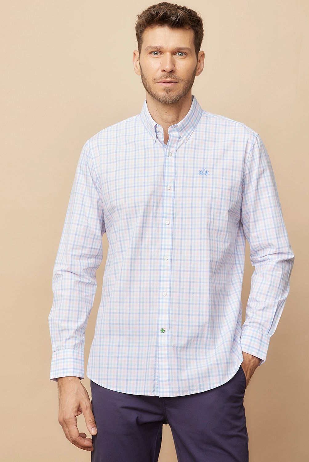 LA MARTINA - Camisa Casual Manga Larga Algodón Hombre La Martina