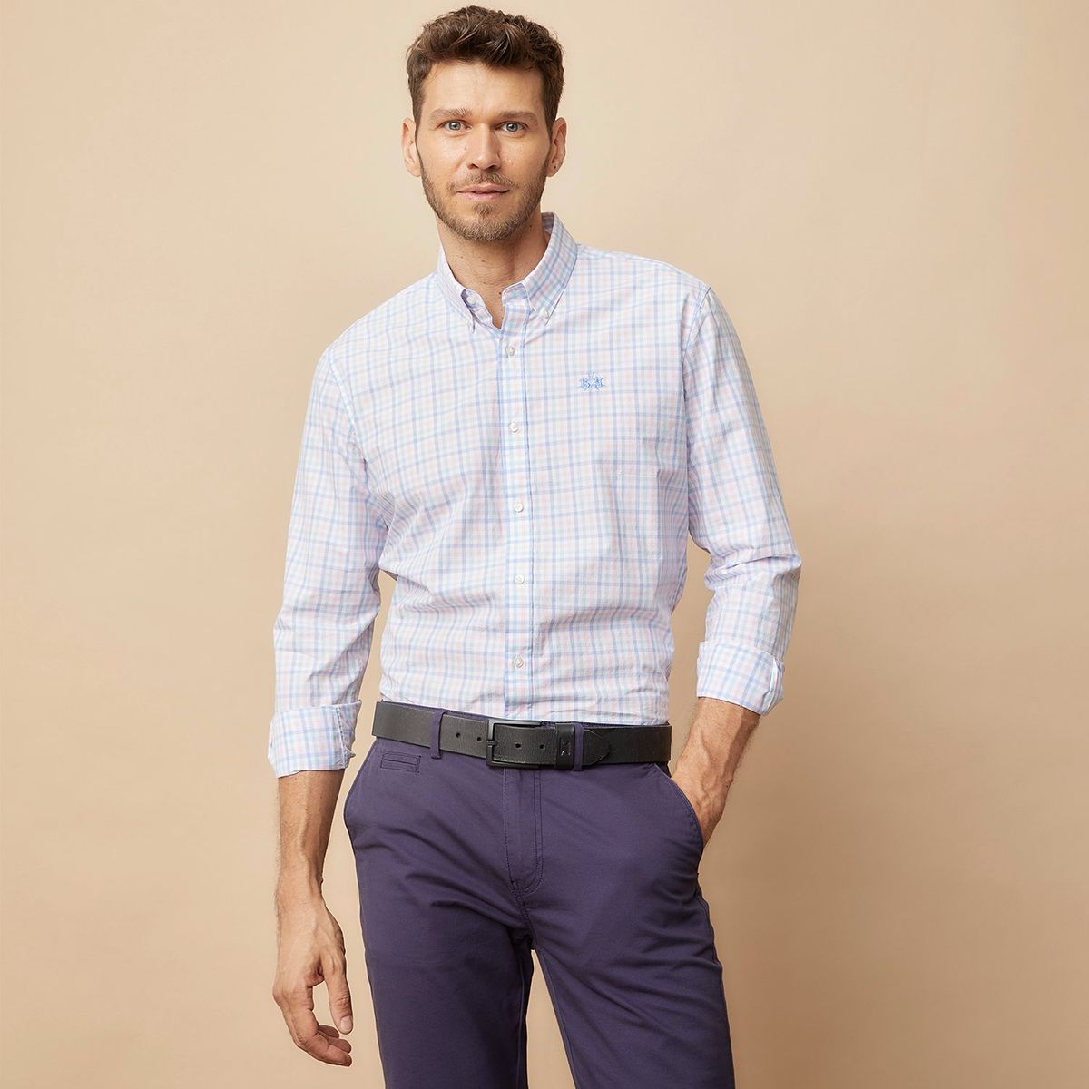 LA MARTINA - Camisa Casual Manga Larga Algodón Hombre La Martina