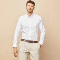 Camisa Casual Manga Larga Algodón Hombre