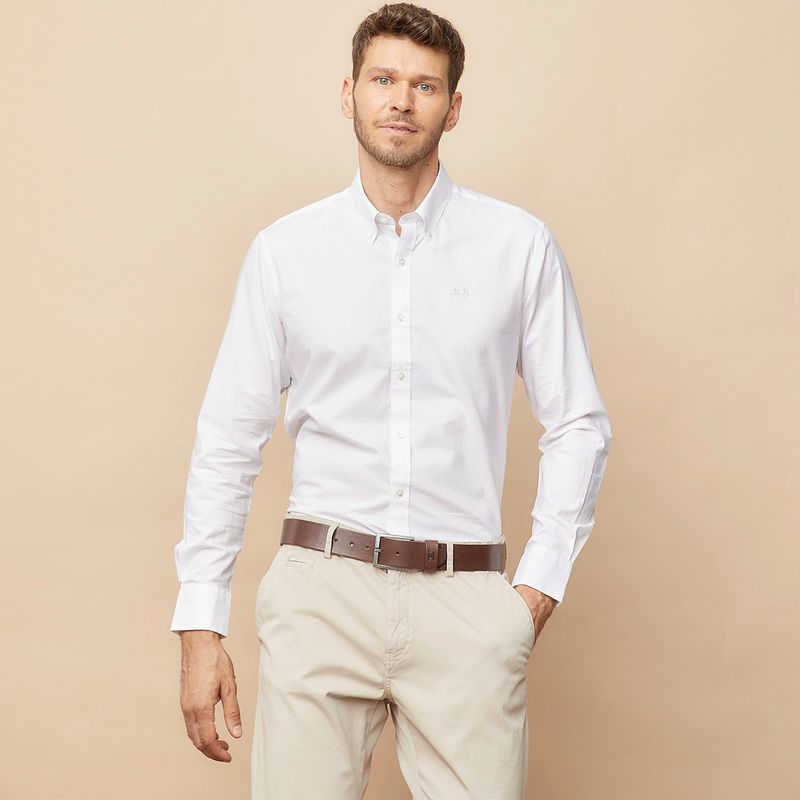 LA MARTINA - Camisa Casual Manga Larga Algodón Hombre La Martina