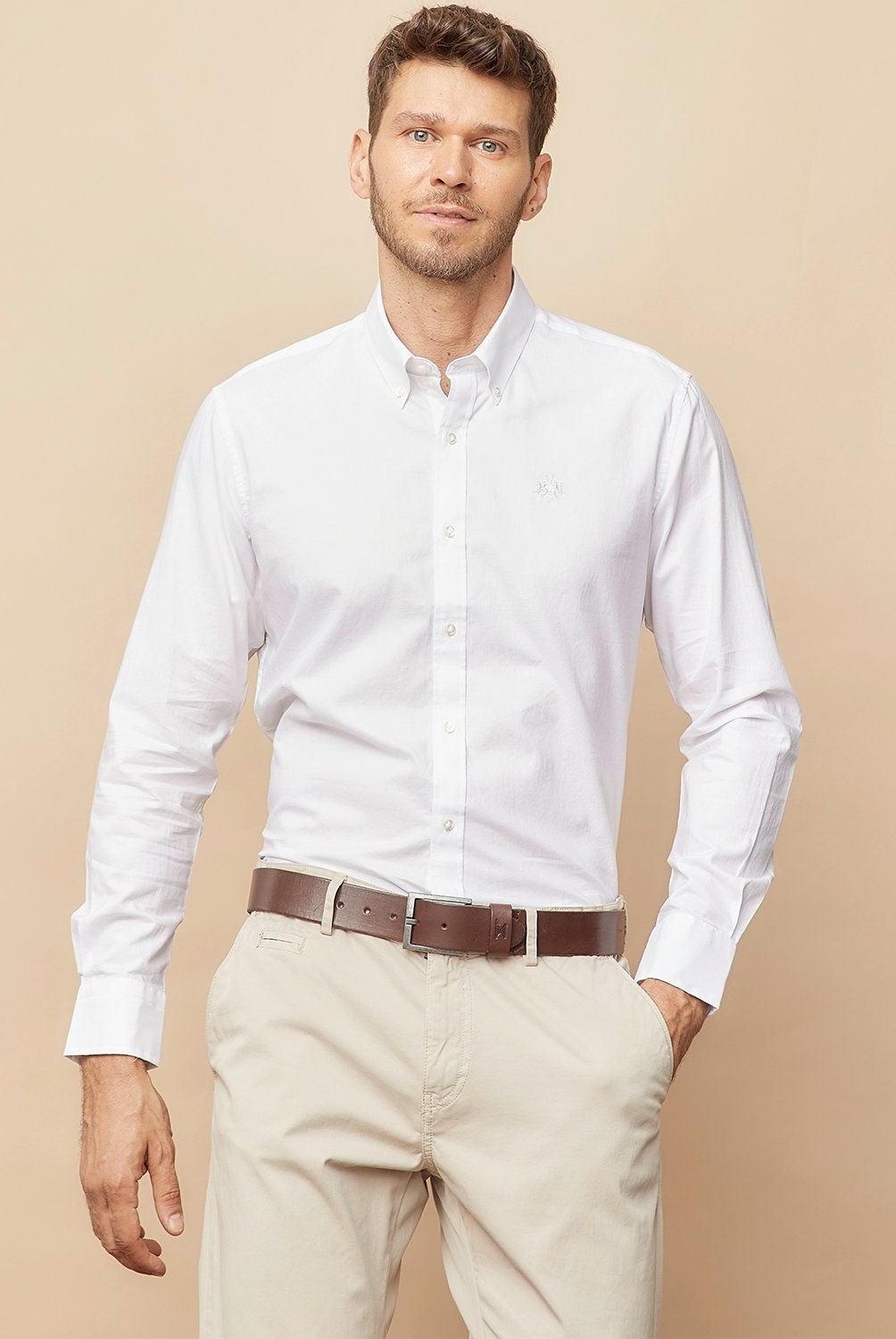 LA MARTINA - Camisa Casual Manga Larga Algodón Hombre La Martina