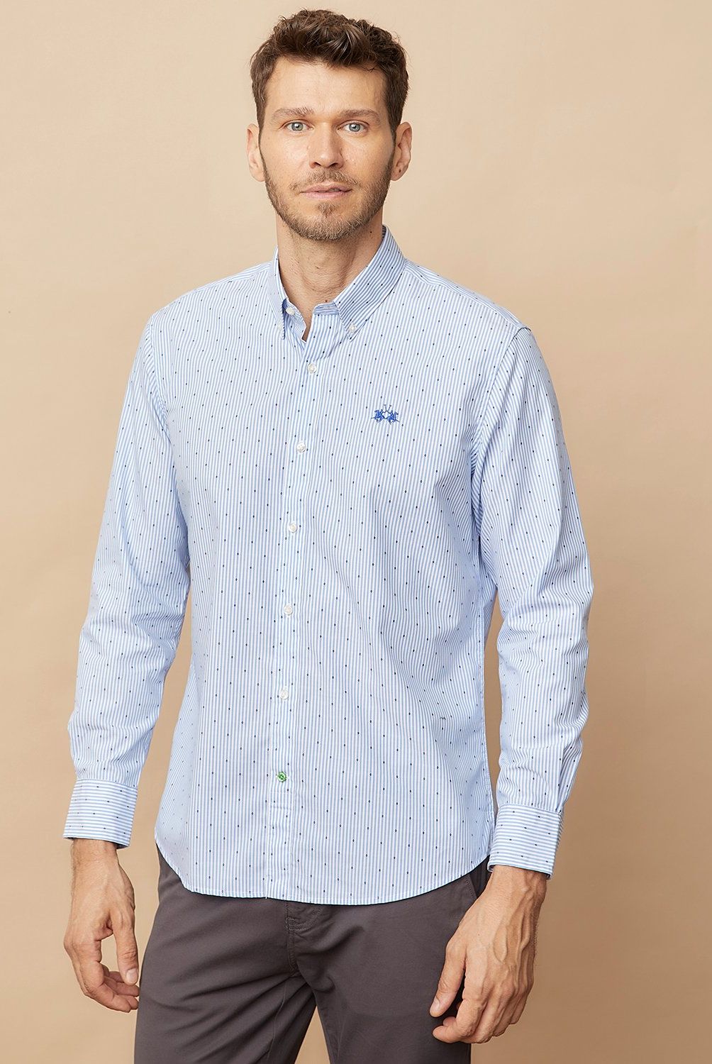 LA MARTINA - Camisa Casual Manga Larga Algodón Hombre La Martina