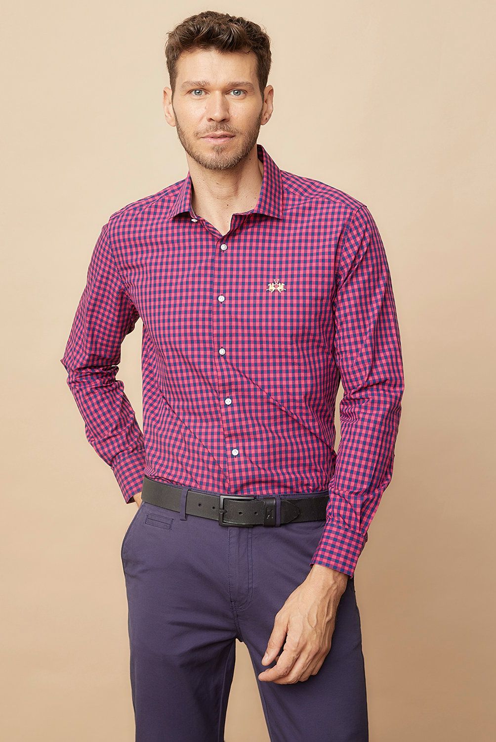 LA MARTINA - Camisa Casual Manga Larga Algodón Hombre La Martina