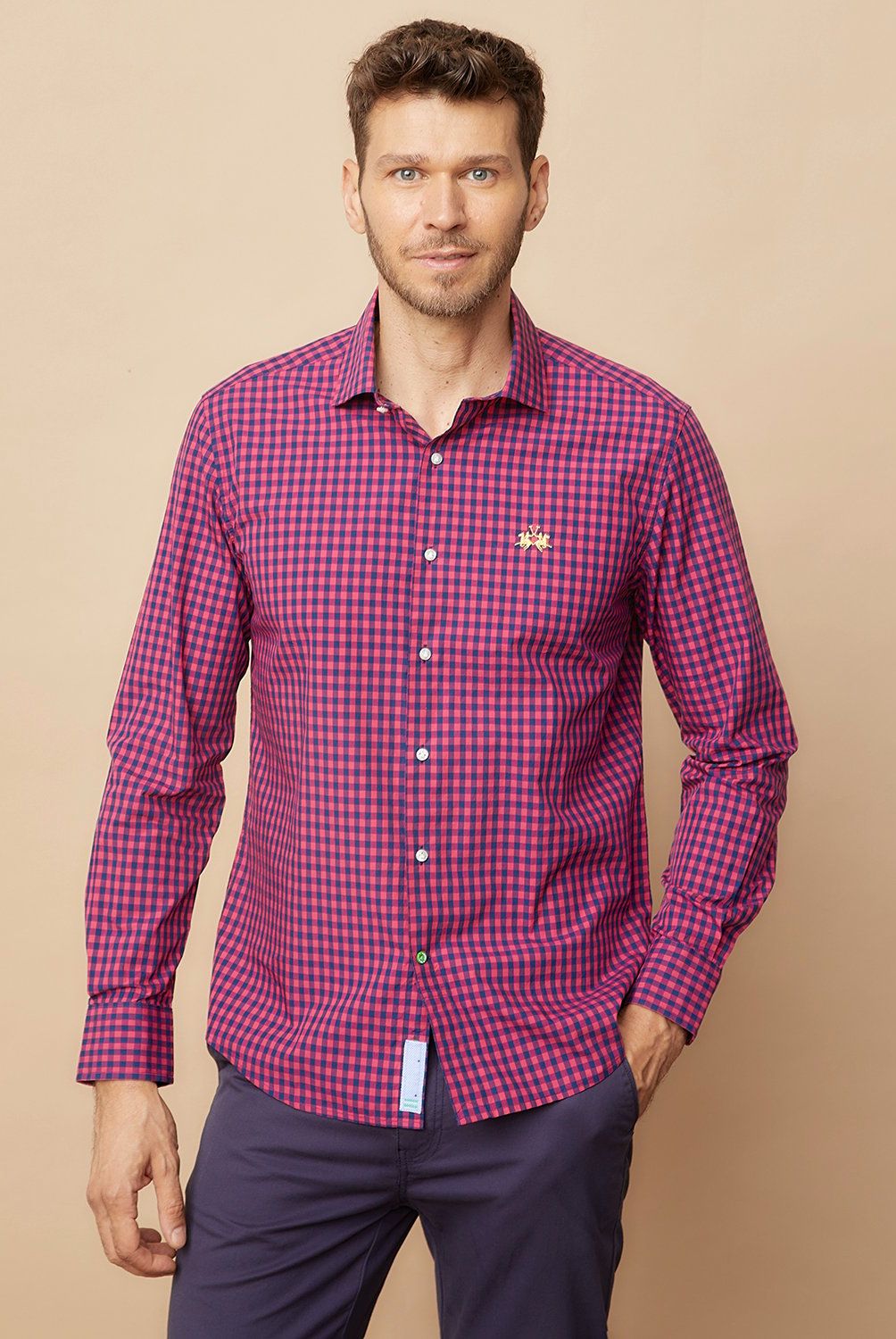 LA MARTINA - Camisa Casual Manga Larga Algodón Hombre La Martina
