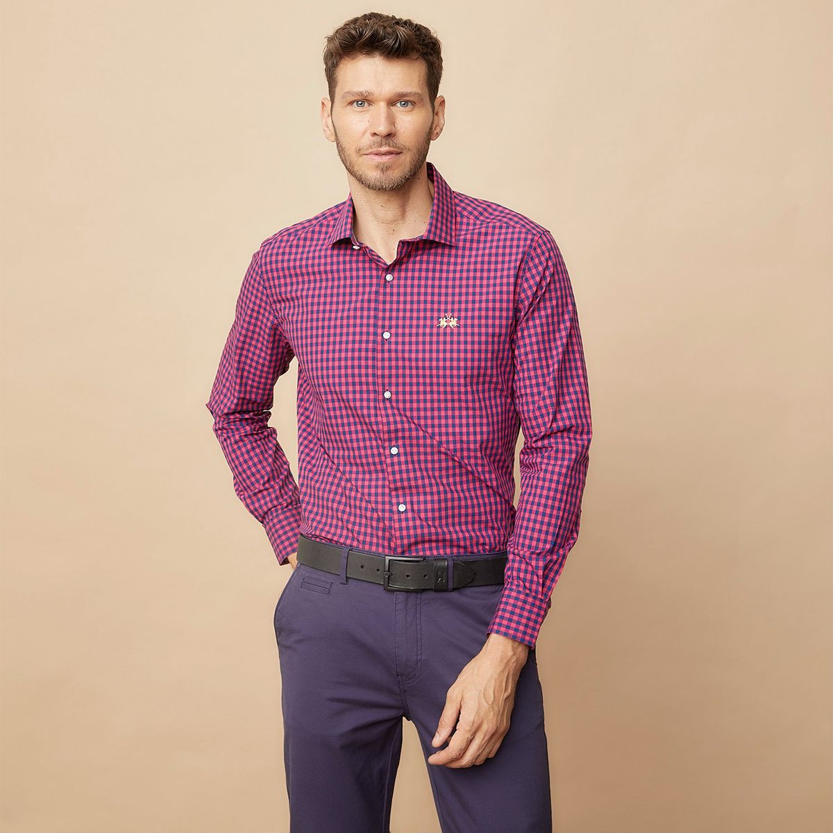 LA MARTINA - Camisa Casual Manga Larga Algodón Hombre La Martina