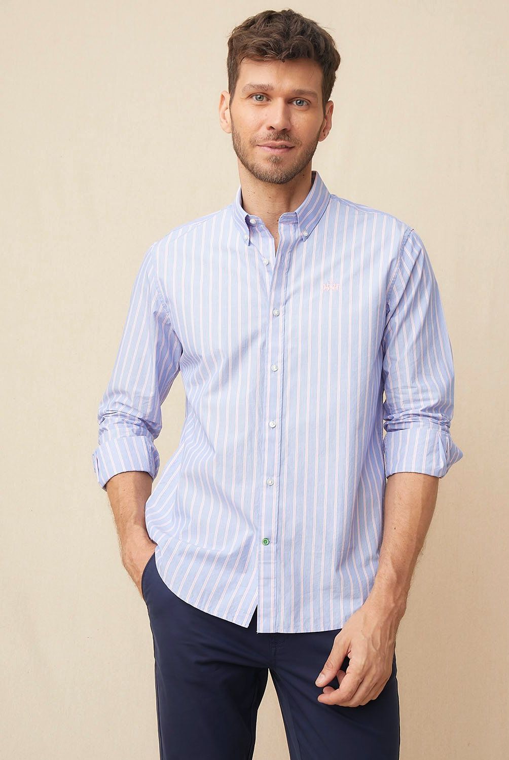 LA MARTINA - Camisa Casual Manga Larga Algodón Hombre La Martina