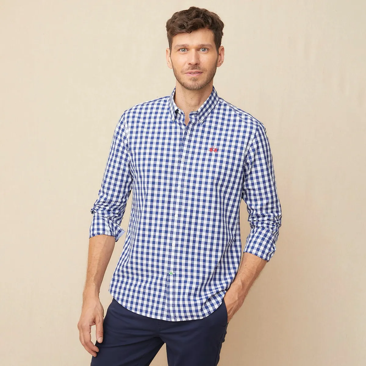 LA MARTINA - Camisa Casual Manga Larga Algodón Hombre La Martina