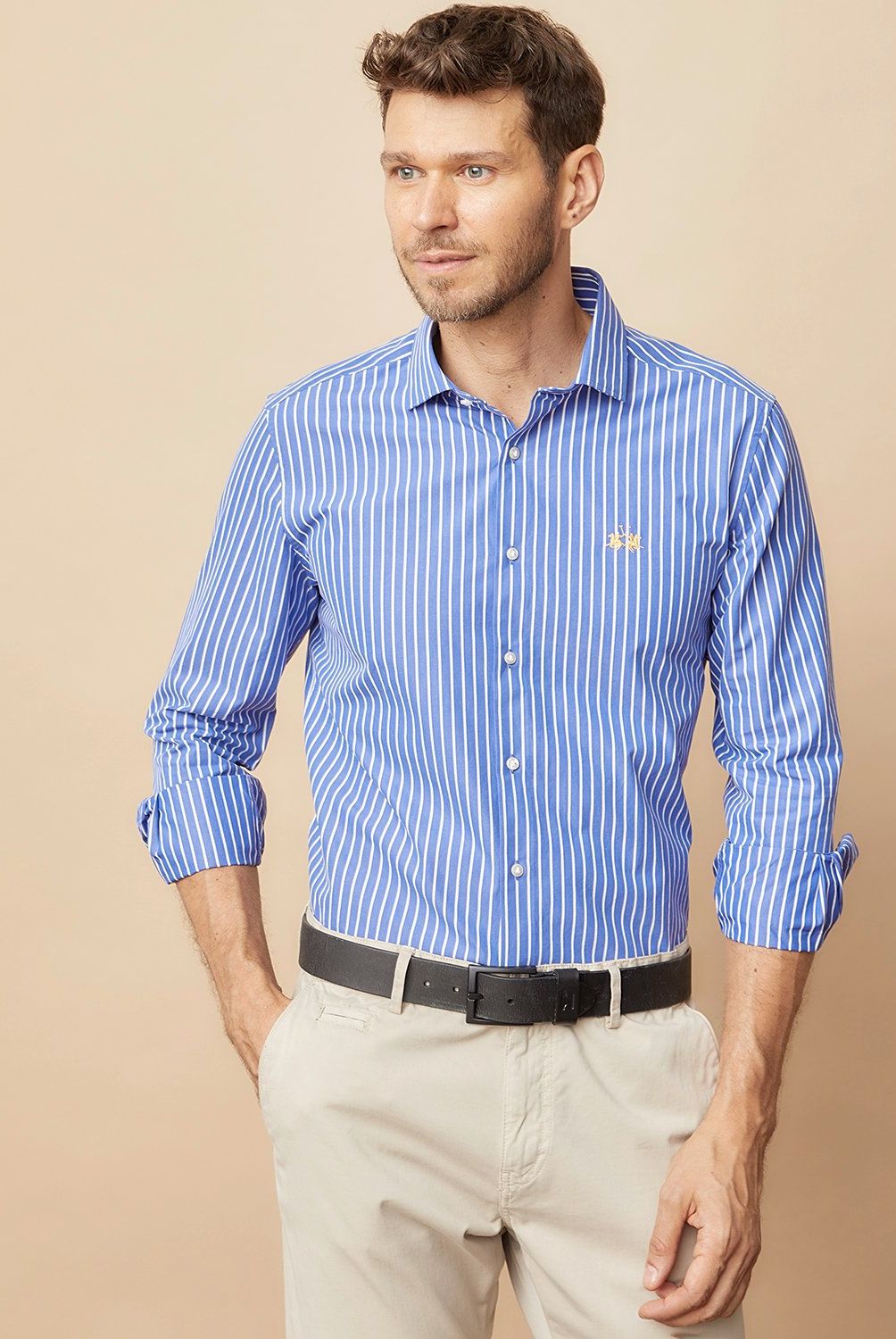 LA MARTINA - Camisa Casual Manga Larga Algodón Hombre La Martina