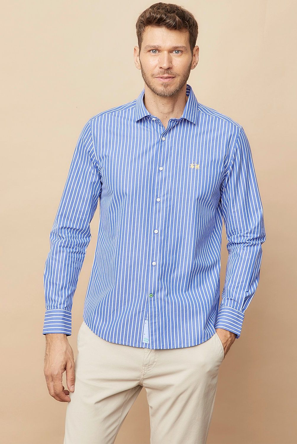 LA MARTINA - Camisa Casual Manga Larga Algodón Hombre La Martina