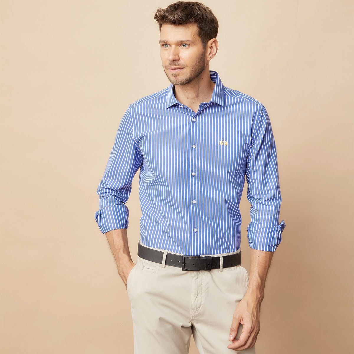 LA MARTINA - Camisa Casual Manga Larga Algodón Hombre La Martina