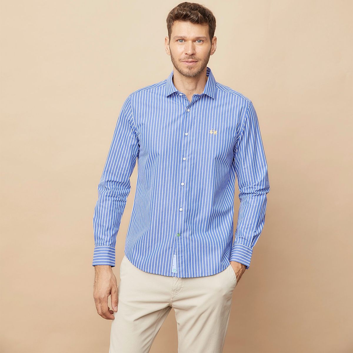 LA MARTINA - Camisa Casual Manga Larga Algodón Hombre La Martina