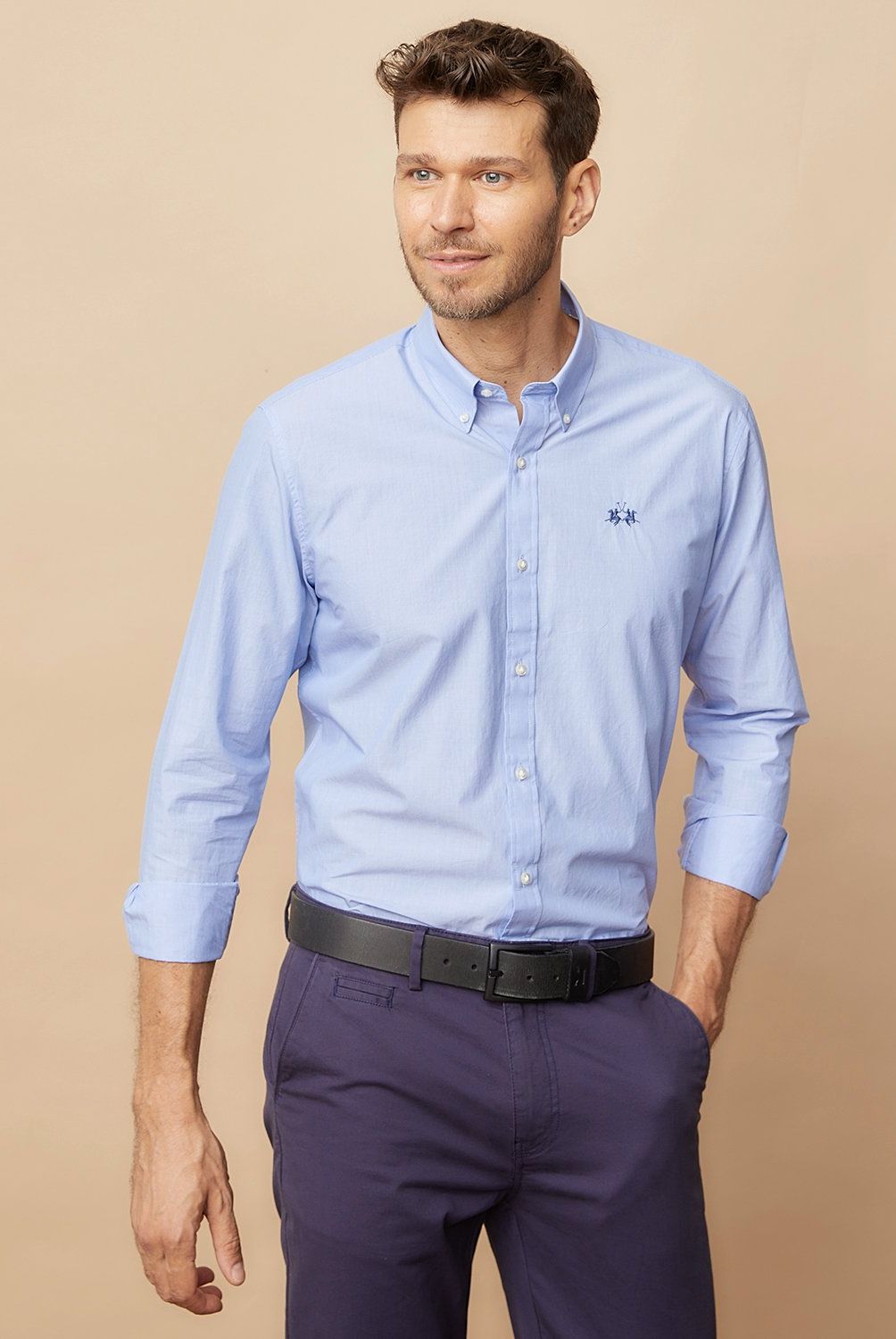 LA MARTINA - Camisa Casual Manga Larga Algodón Hombre La Martina