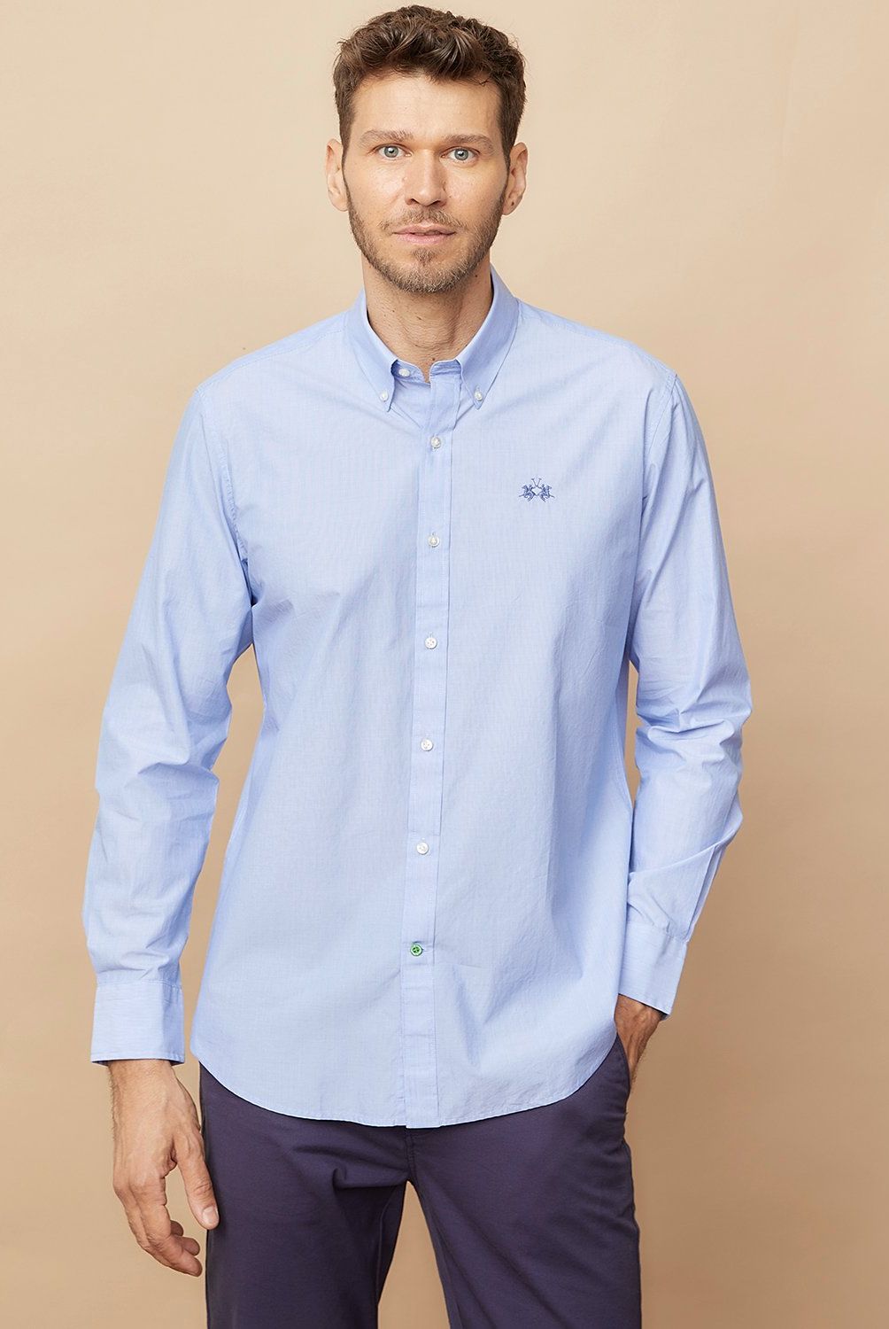 LA MARTINA - Camisa Casual Manga Larga Algodón Hombre La Martina