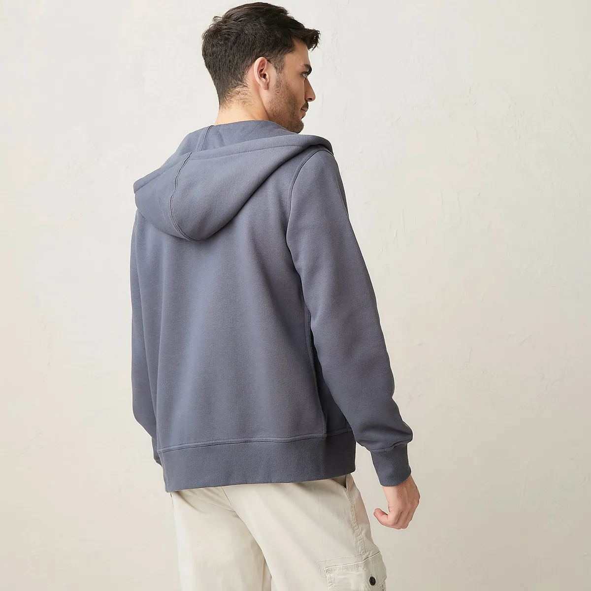 BASEMENT - Polerón Basement Cierre Algodón Manga Larga Regular Fit Hombre