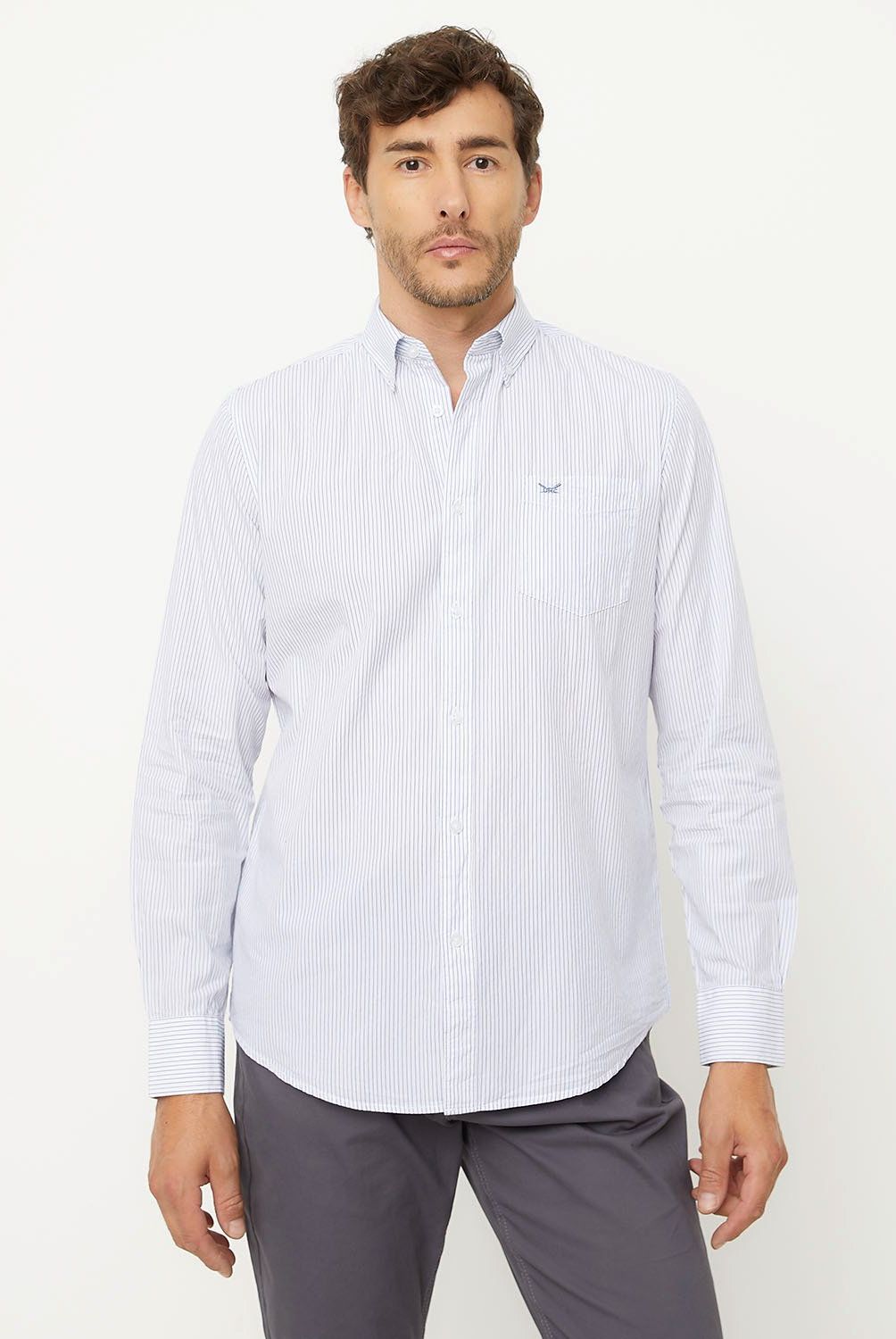 UNIVERSITY CLUB - Camisa Manga Larga Casual Algodón Hombre University Club