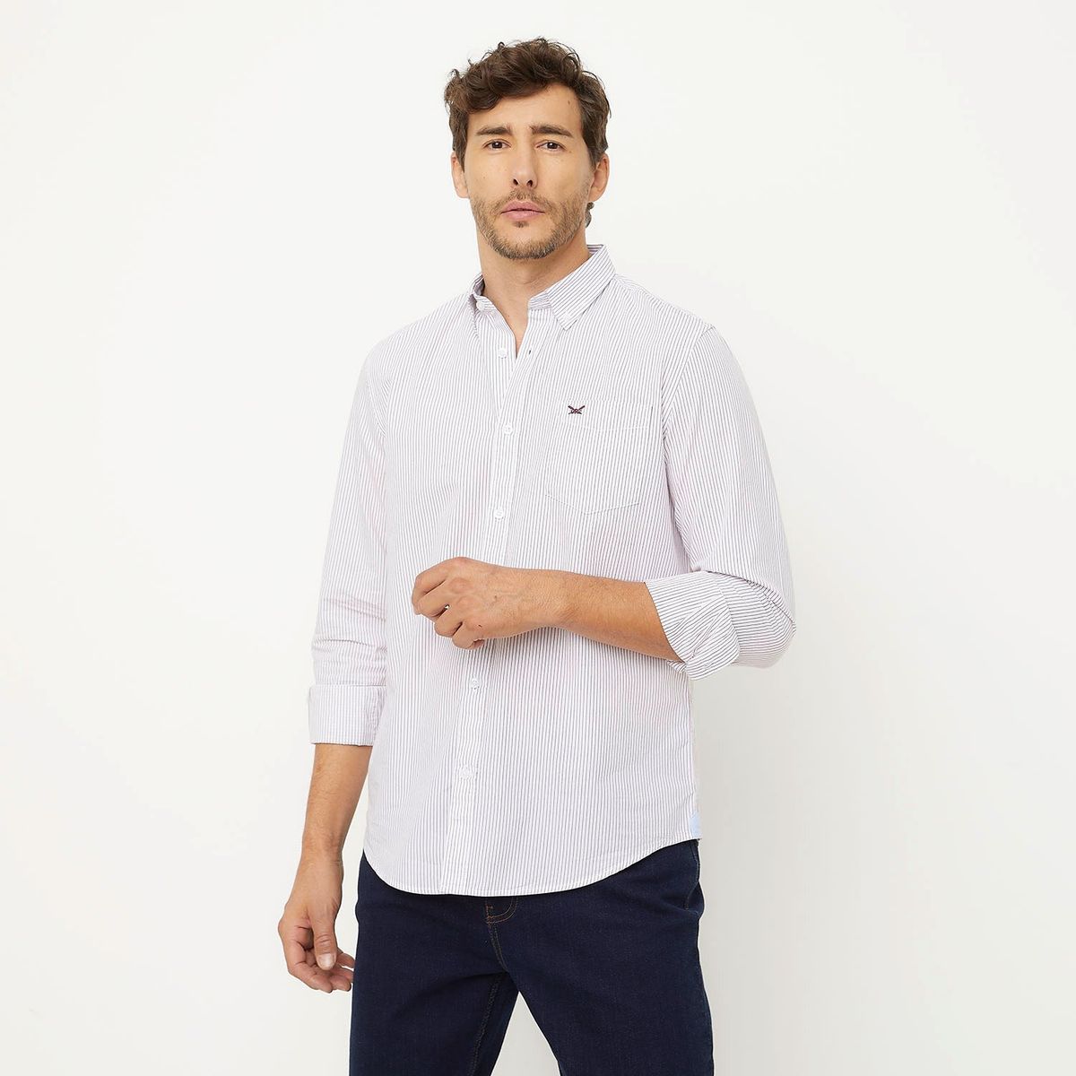 UNIVERSITY CLUB - Camisa Manga Larga Casual Algodón Hombre University Club