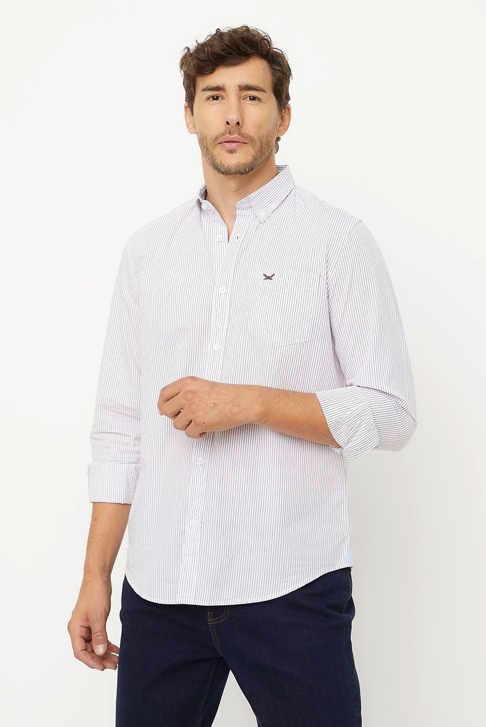 UNIVERSITY CLUB - Camisa Manga Larga Casual Algodón Hombre University Club