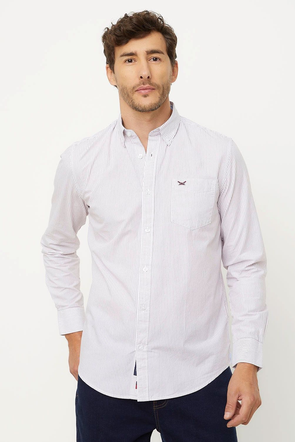 UNIVERSITY CLUB - Camisa Manga Larga Casual Algodón Hombre University Club