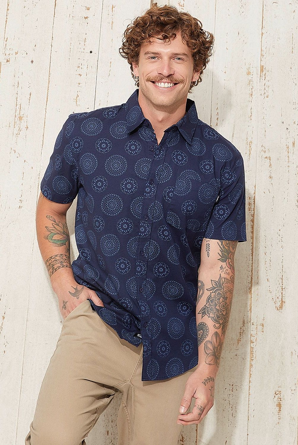 DOO AUSTRALIA - Camisa Algodón Hombre Doo Australia Manga Corta Slim Fit