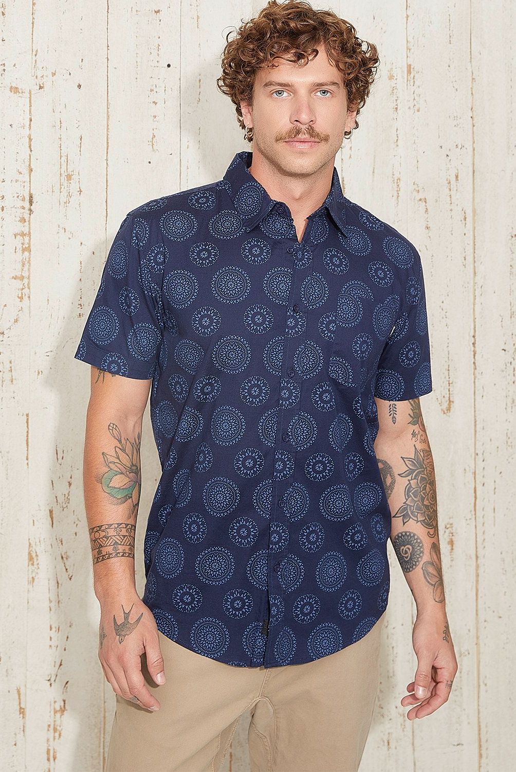 DOO AUSTRALIA - Camisa Algodón Hombre Doo Australia Manga Corta Slim Fit