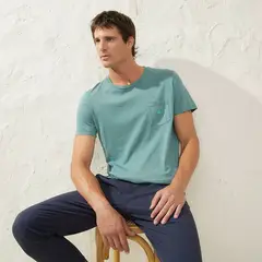 CASCAIS - Polera Casual Algodón Pima Hombre Manga Corta
