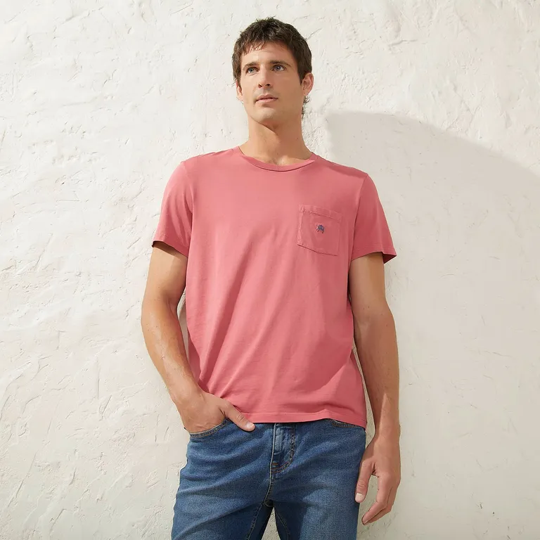 Polera Casual Algodón Pima Hombre Manga Corta