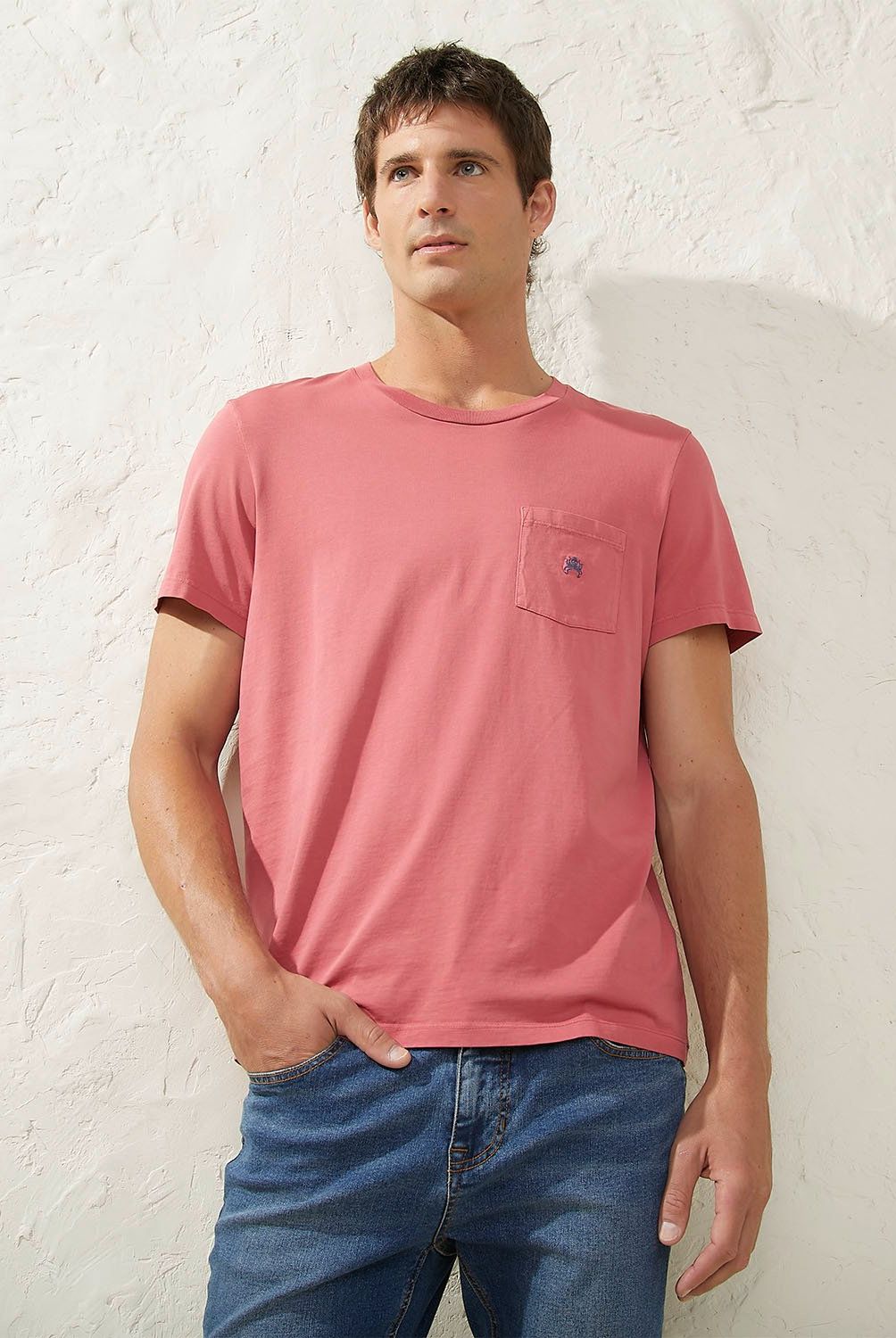 CASCAIS - Polera Casual Algodón Pima Cascais Hombre Manga Corta