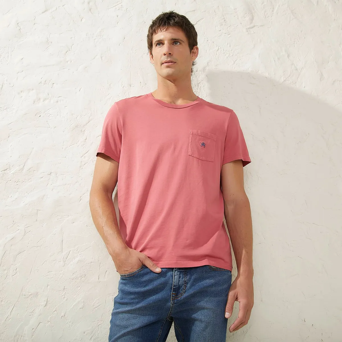CASCAIS - Polera Casual Algodón Pima Cascais Hombre Manga Corta