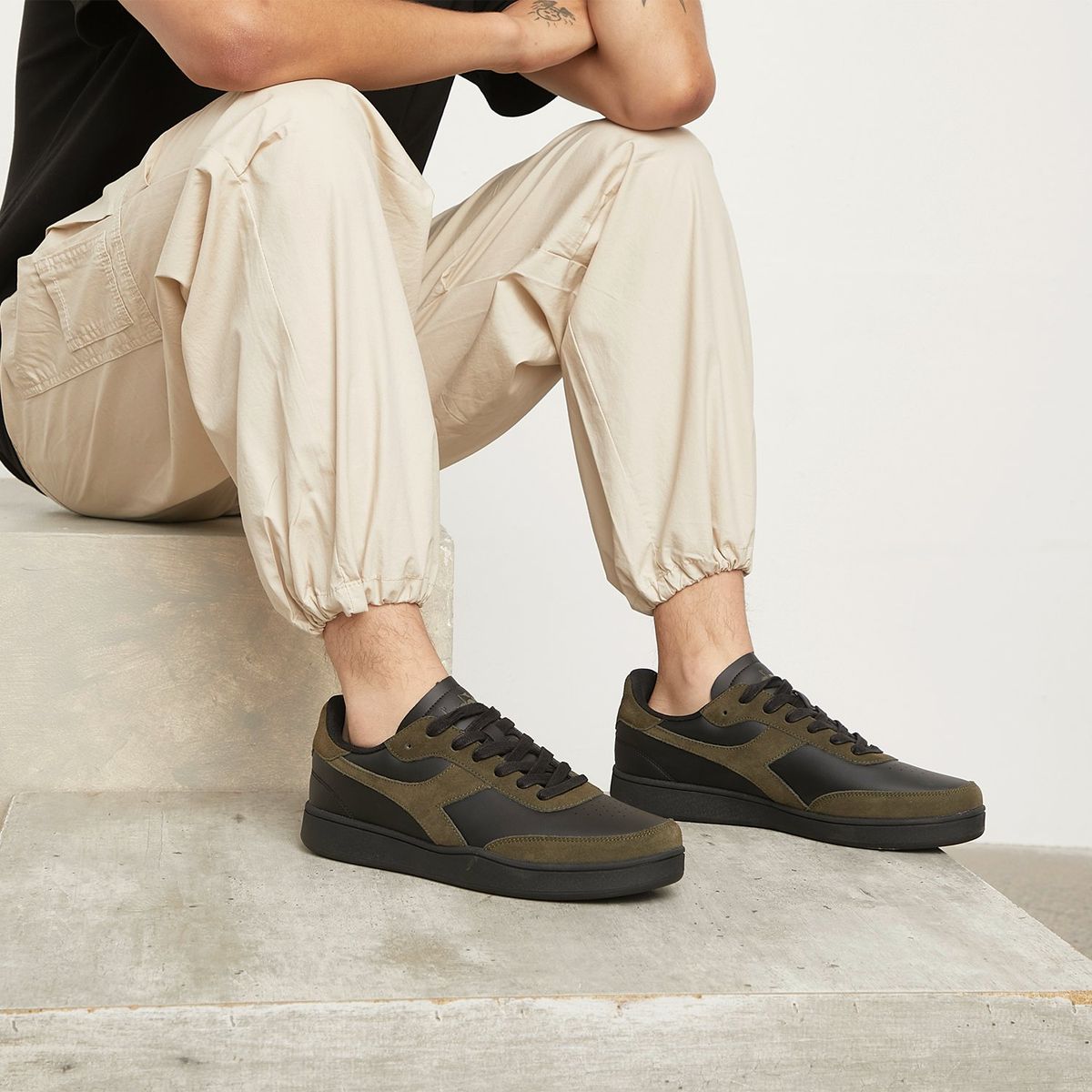 DIADORA - Court8 Zapatilla Urbana Hombre Verde Diadora