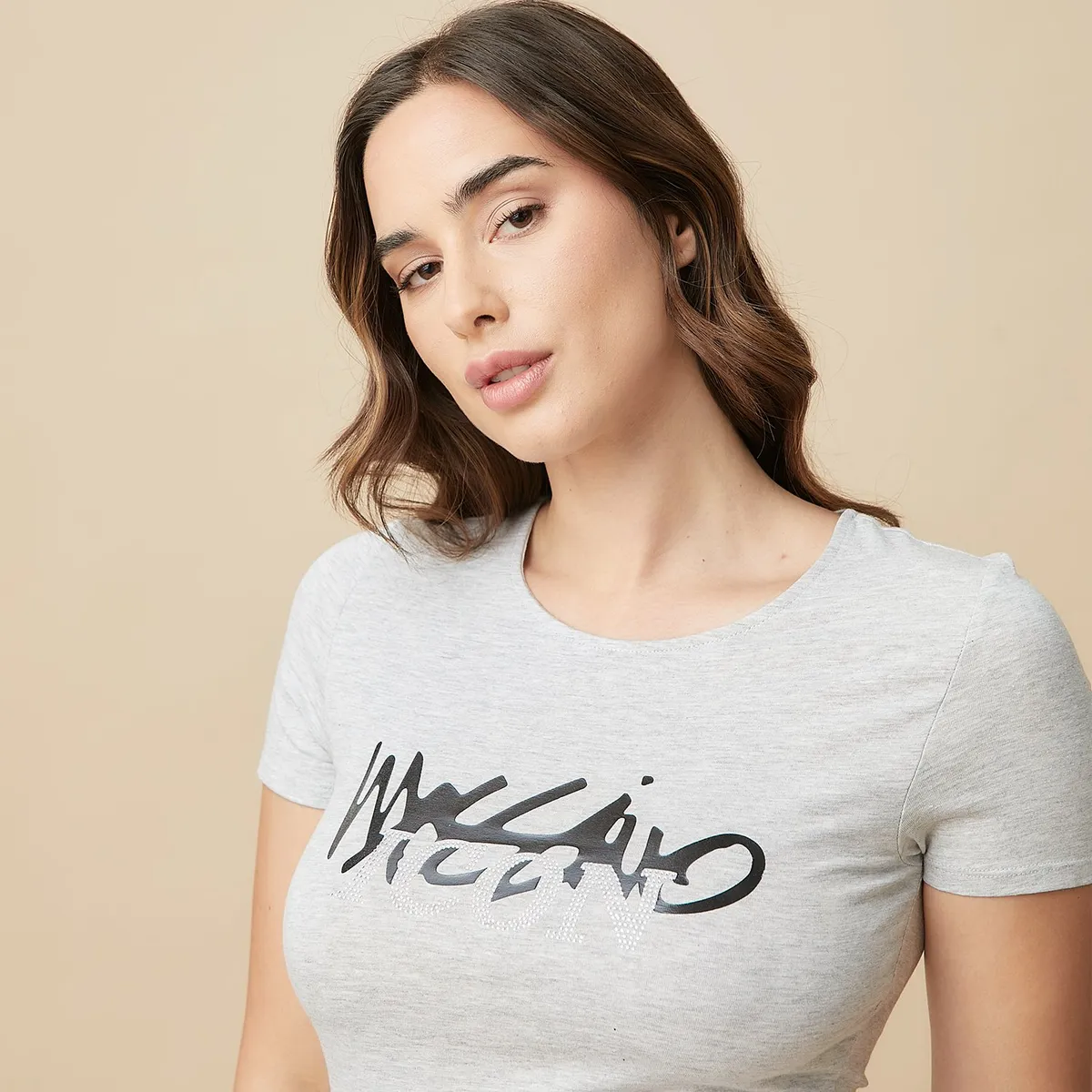 MOSSIMO - Polera Manga Corta Mujer Mossimo