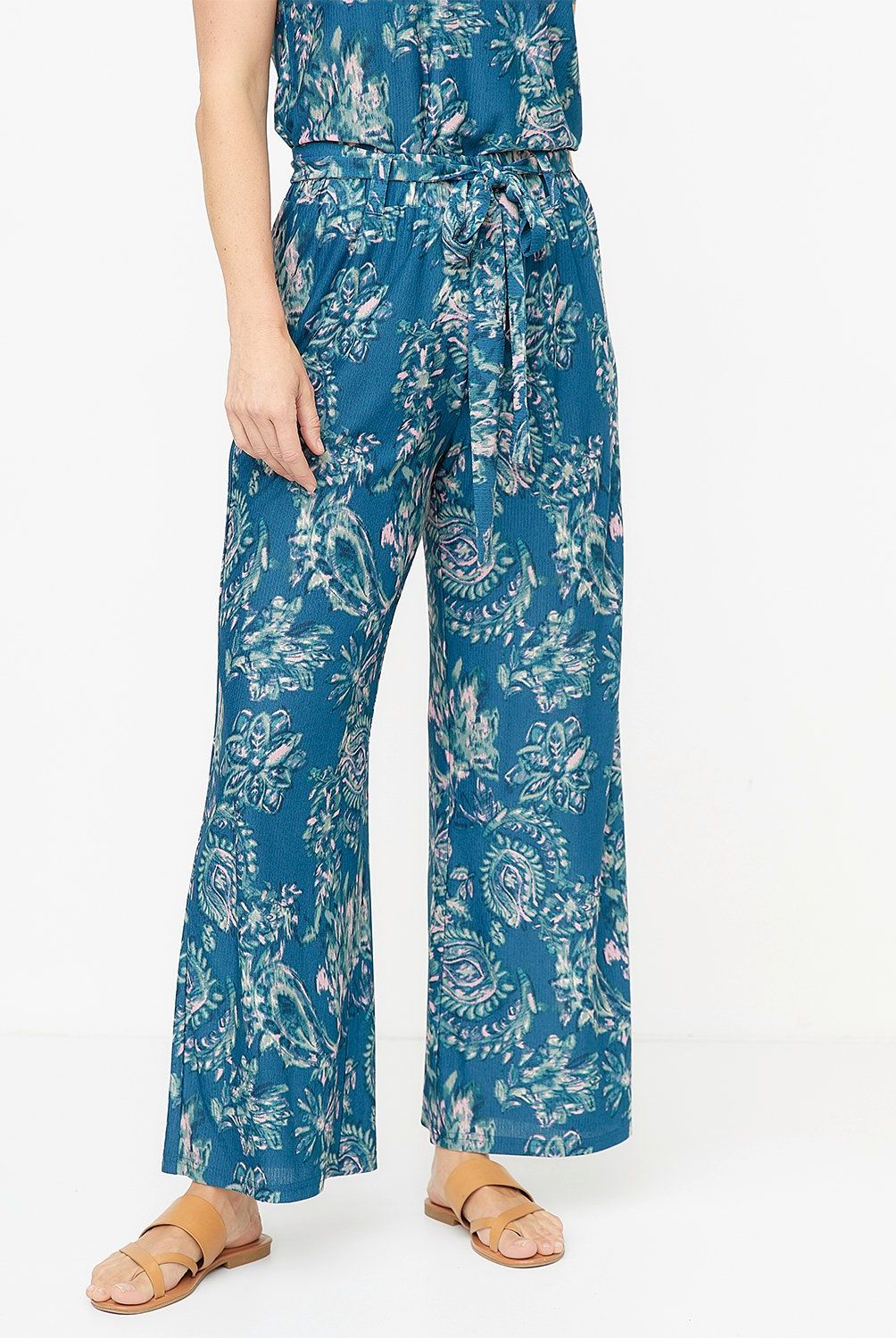 NEWPORT - Pantalón Palazzo Newport Mujer Estampado Casual