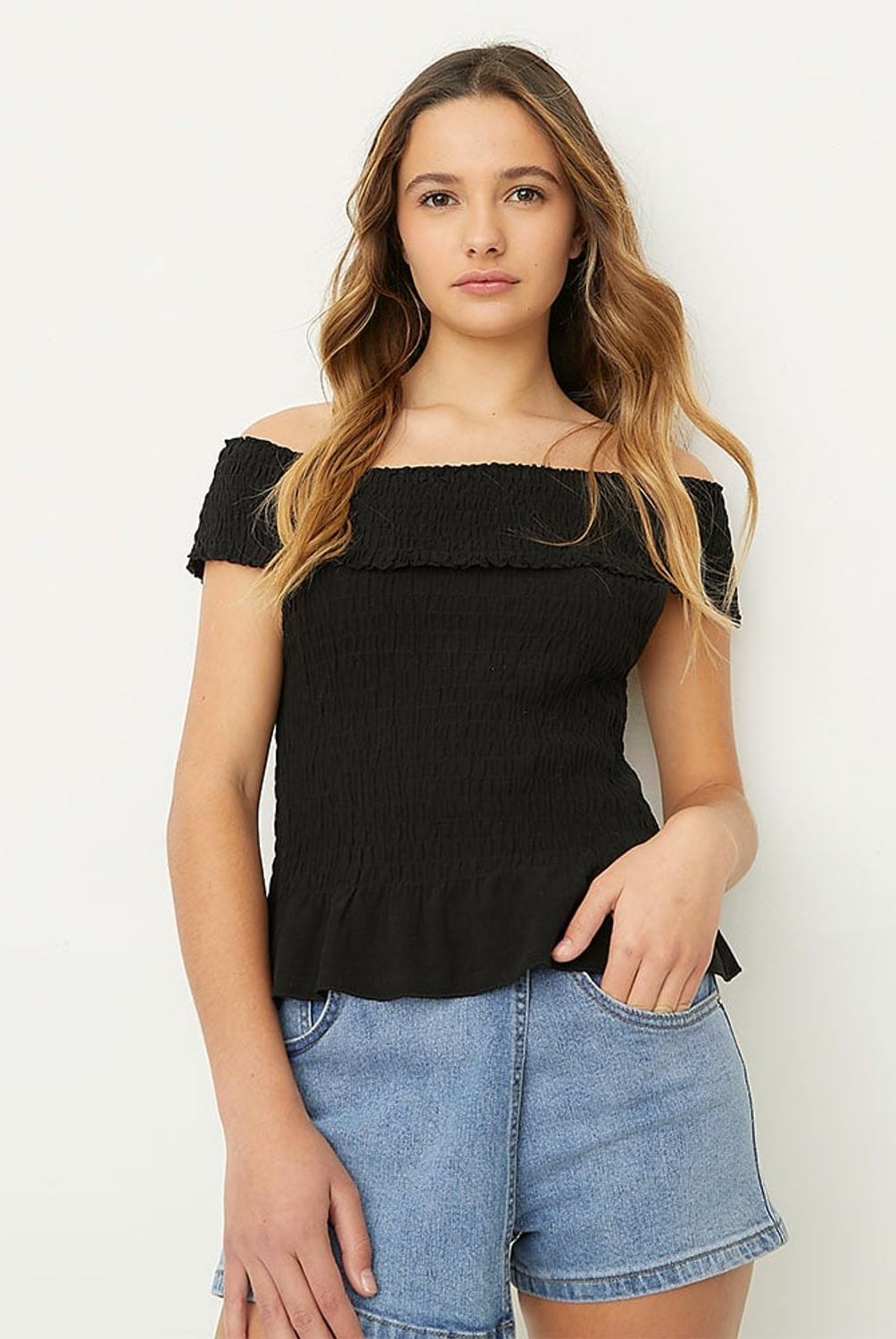 SYBILLA - Top Off Shoulder Sin Mangas Mujer Sybilla