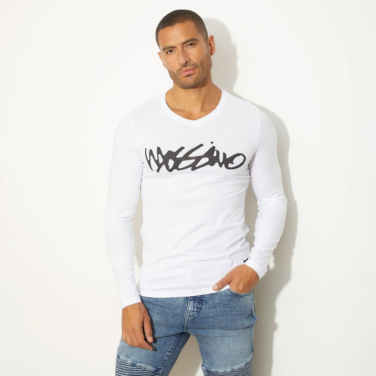MOSSIMO - Polera Manga Larga Algodón Hombre Mossimo