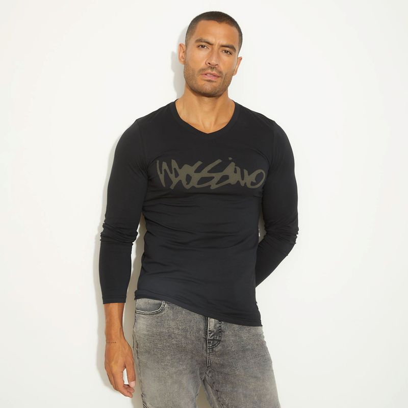 MOSSIMO - Polera Manga Larga Algodón Hombre Mossimo