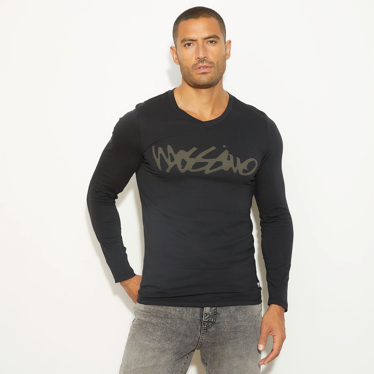 MOSSIMO - Polera Manga Larga Algodón Hombre Mossimo
