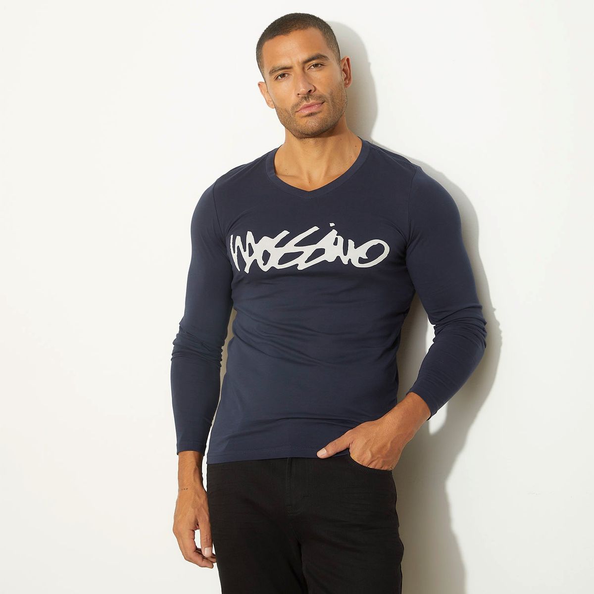 MOSSIMO - Polera Manga Larga Algodón Hombre Mossimo