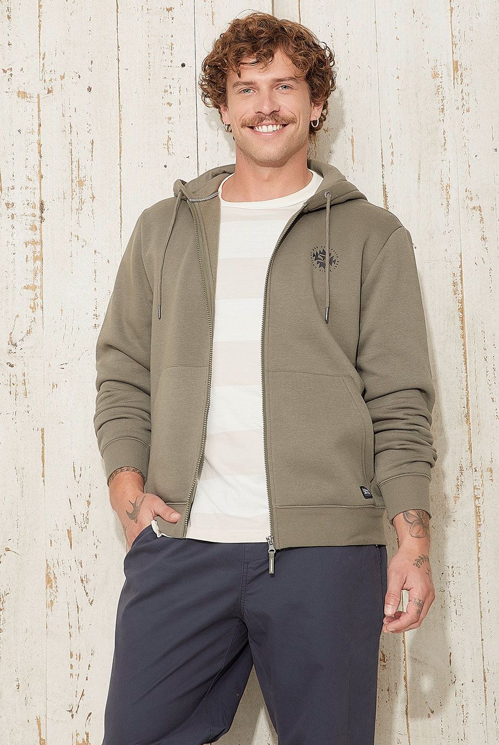 DOO AUSTRALIA - Polerón Con Cierre Y Diseño Print Doo Australia Hombre