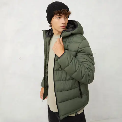BEARCLIFF - Parka Puffa Micky Hombre Con Gorro