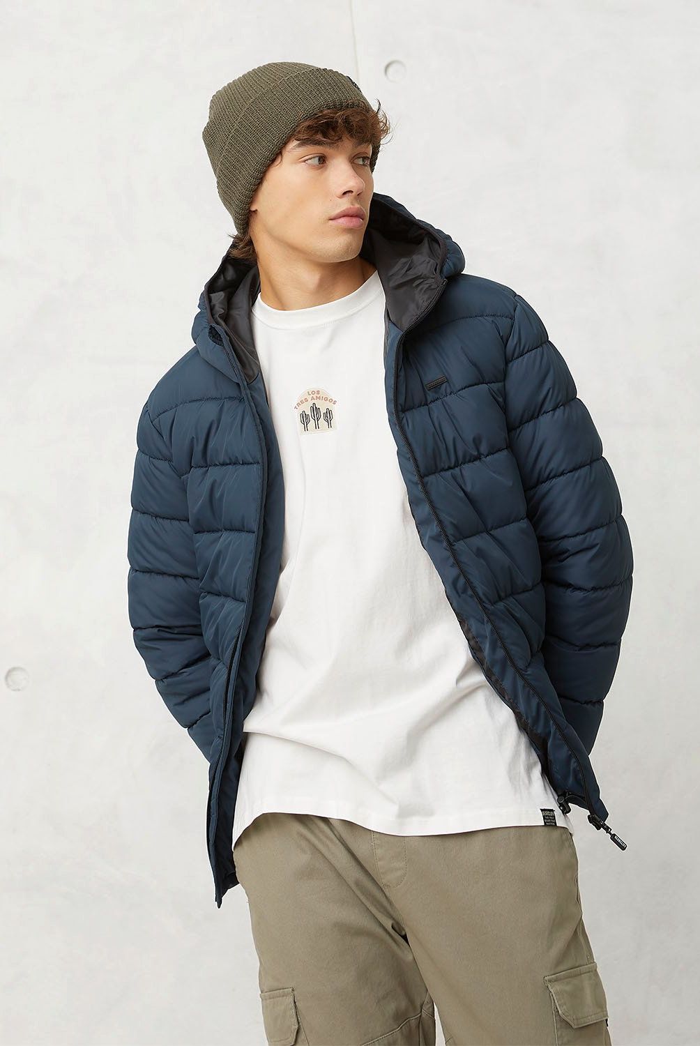 BEARCLIFF - Parka Puffa Bearcliff Micky Hombre Con Gorro