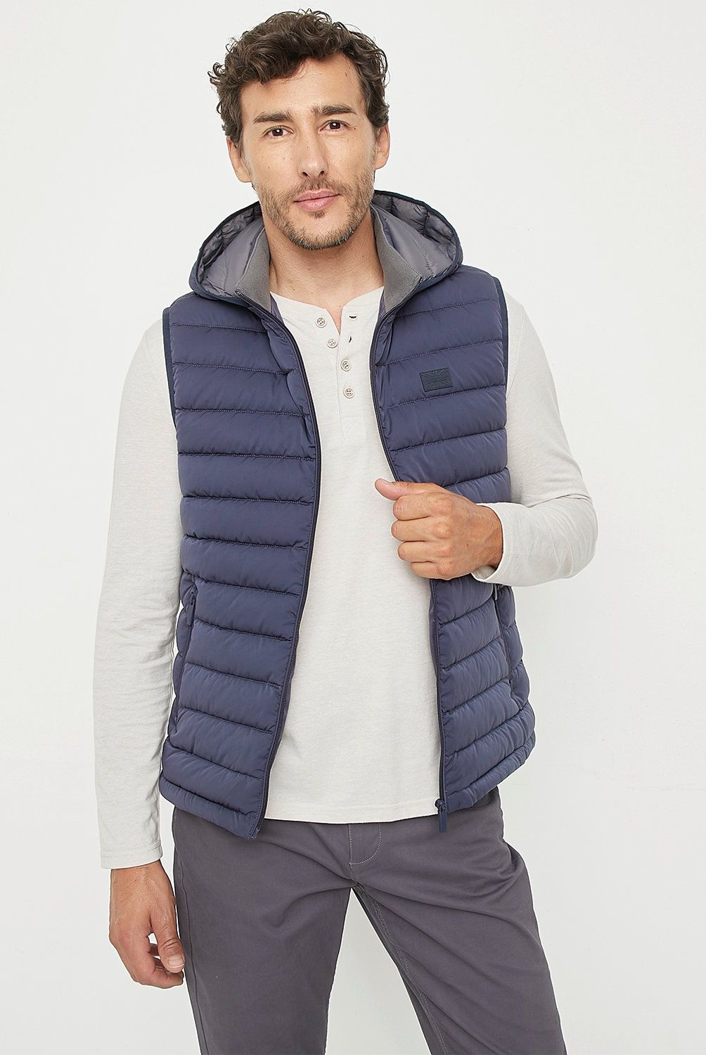 UNIVERSITY CLUB - Chaleco University Club Parka Sin Mangas Hombre Con Capucha
