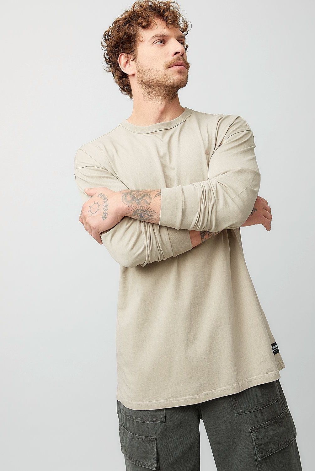 AMERICANINO - Polera Manga Larga Relaxe Fit Algodón Hombre Americanino