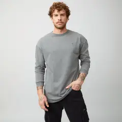 AMERICANINO - Polera Manga Larga Relaxe Fit Algodón Hombre