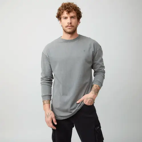 AMERICANINO - Polera Manga Larga Relaxe Fit Algodón Hombre