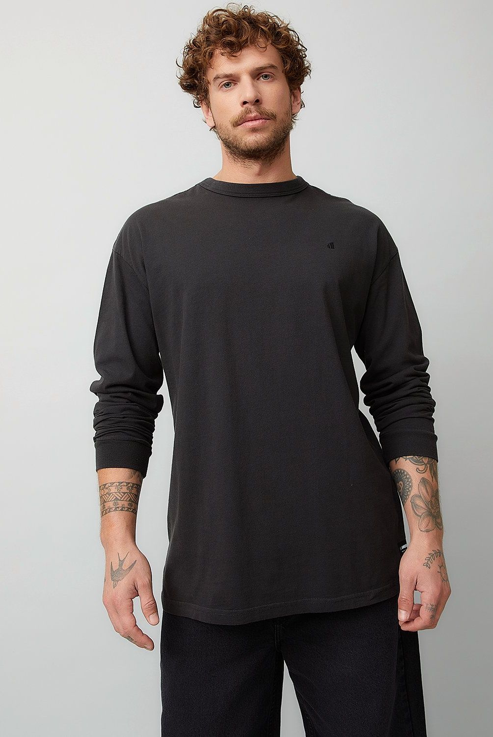 AMERICANINO - Polera Manga Larga Algodón Relaxed Fit Hombre Americanino