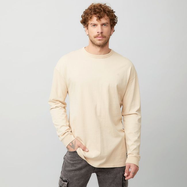 AMERICANINO - Polera Manga Larga Algodón Relaxed Fit Hombre Americanino